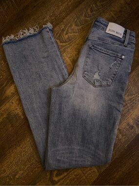 Judy Blue Faded Raw Hem Distressed Jeans - Size 7/28 - 32” inseam